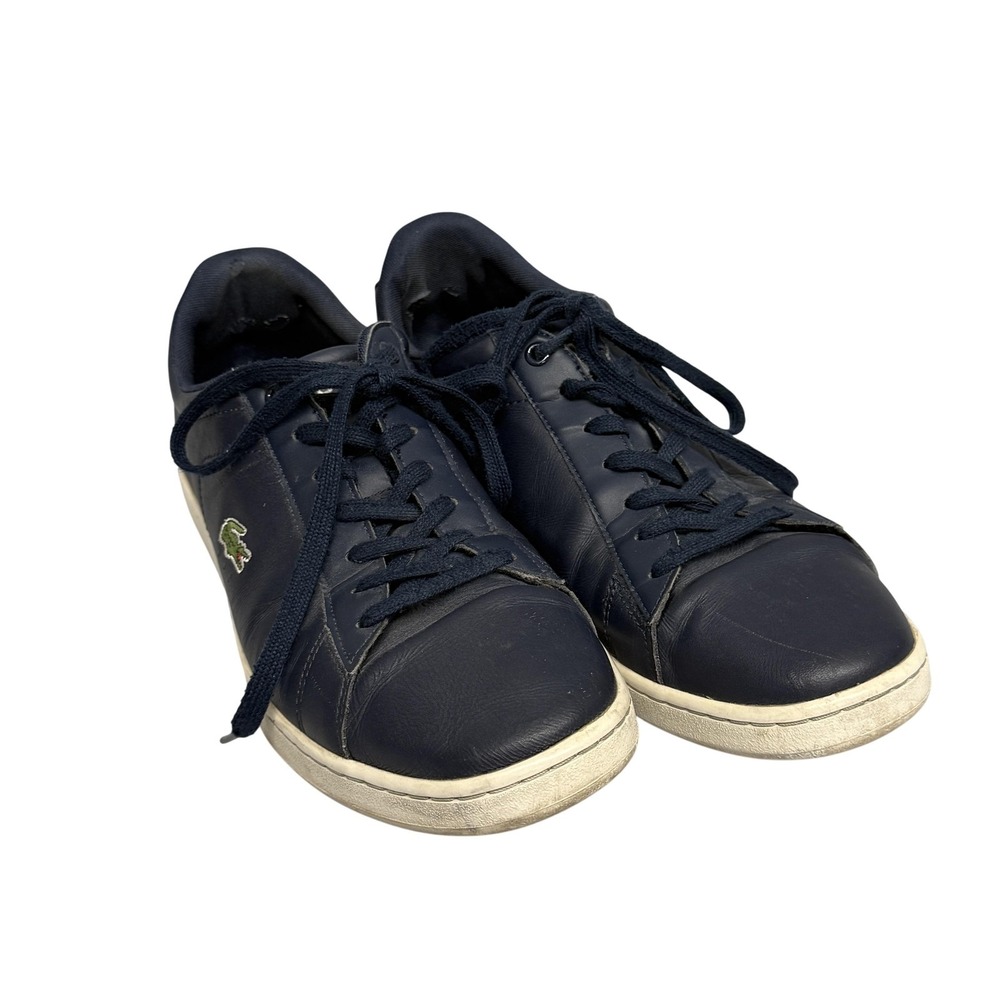 Lacoste Carnaby Evo BL 1 Shoes Mens‎ Size 11 Blue Leather Casual Sneakers